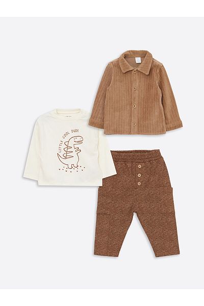 LC Waikiki Lcwk Printed Baby Boy 3 Piece Set