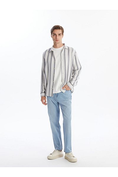 LC Waikiki Men's Striped Long Sleeve Regular Fit Shirt