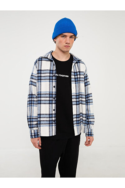 LC Waikiki Plaid Patterned Regular Fit Men's Lumberjack Shirt - Long Sleeve Jacket