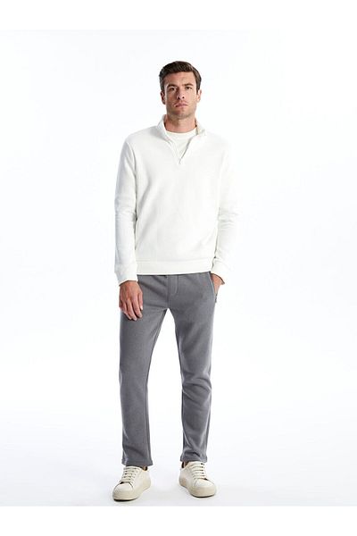 LC Waikiki Stand Collar Long Sleeve Men's Thick Sweatshirt