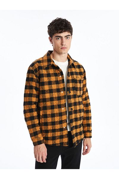 LC Waikiki Regular Fit Long Sleeve Plaid Men's Shirt Jacket