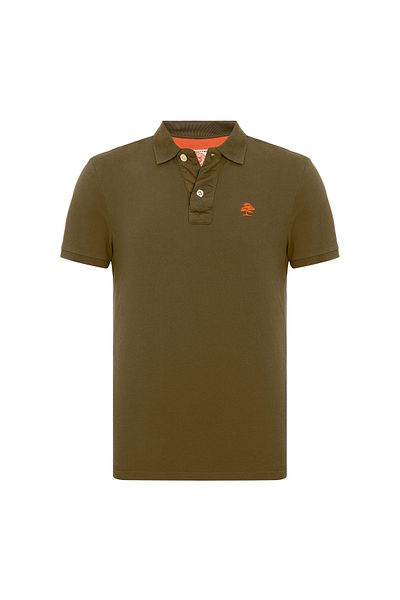 ROUTEFIELD Men's Polo Neck T-shirt - Patroit Khaki