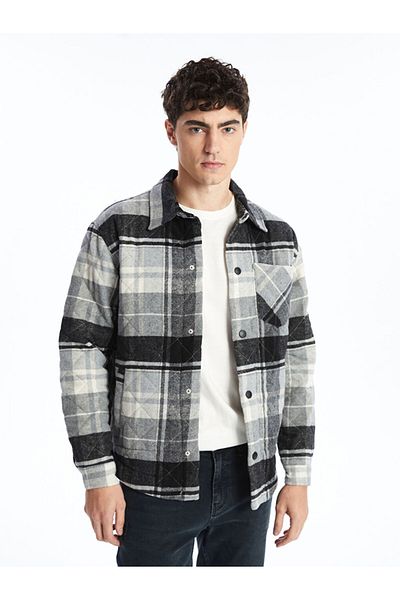 LC Waikiki Regular Fit Long Sleeve Plaid Men's Shirt Jacket