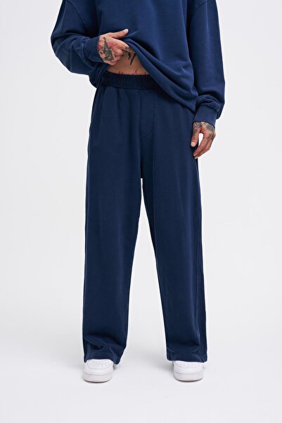 Machinist Ανδρικό πλενόμενο Basic φαρδύ μπλε ναυτικό παντελόνι