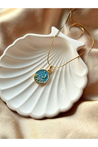 Nour Co قلادة مشهد القمر الأزرق