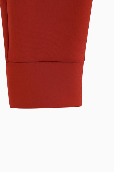 Puane Puane 18146 TILE RED - Women's Scuba Sweatpants, Elastic Waist and Skinny Leg