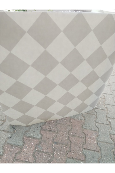 KAPLANBABA Kalın yer döşemesi dama desen (mat gri-beyaz) 2.5 mm kalınlık en 1...