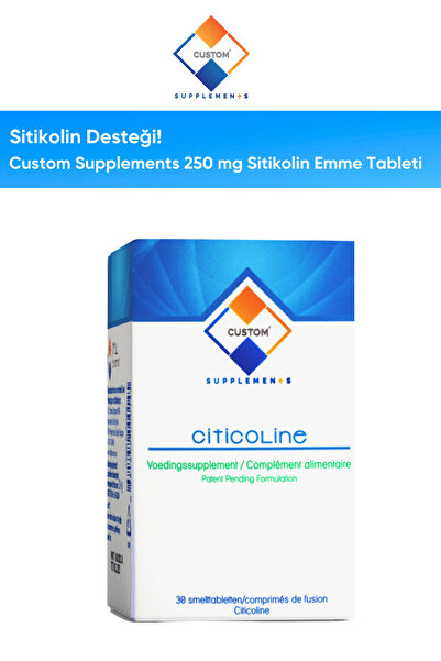 Custom Supplements ® 250 mg Sitikolin Emme Tableti (30 Tablet)