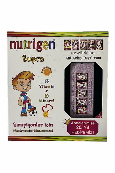 Nutrigen Supra Orange Flavored Syrup 200 ml + Aquas Antiaging Day Cream Gift Package