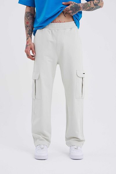 Machinist Ανδρικό φαρδύ γκρι φούτερ Cargo Pocket Relaxed