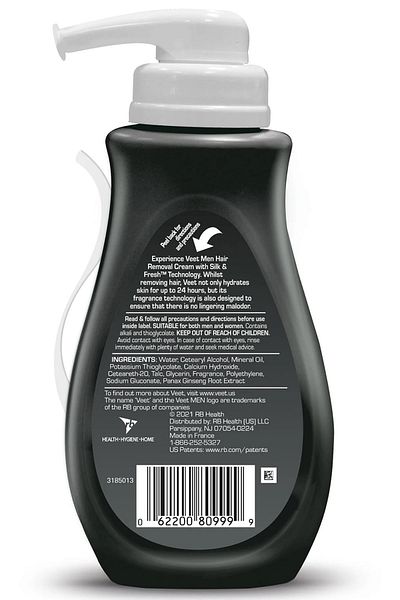 Veet Men's Hair Removal Cream for Sensitive Skin 400ml