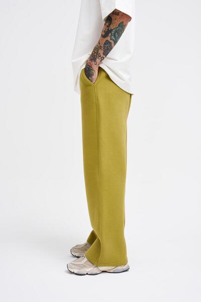 Machinist بنطال رياضي أخضر فضفاض كبير الحجم للرجال