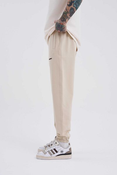 Machinist Ανδρικό Solid Basic Relaxed Jogger Beige Φούτερ