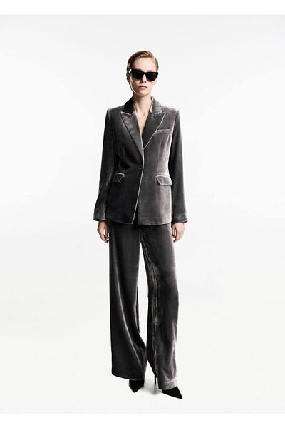 MANGO Woman Velvet fabric pants