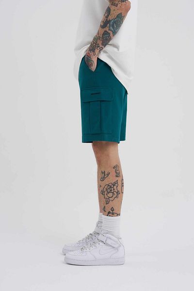 Machinist Ανδρικά - Σκούρο Πράσινο Basic Relaxed σορτς με Cargo Pocket