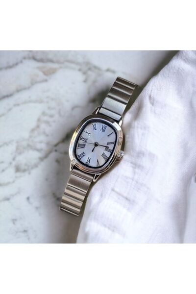 DARK BLANC Br £da Model Minimal Oval Case Wristwatch