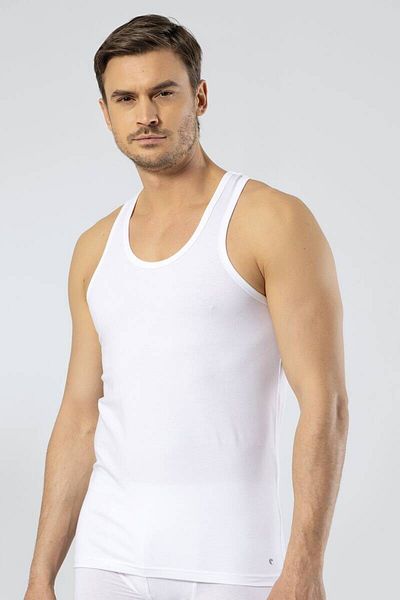 Cacharel Men's Halter Collar Sports Undershirt White