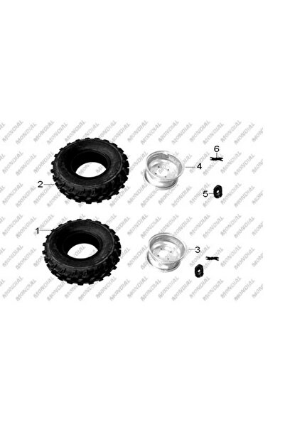 Mondial Atv Ön Jant Siyah Fjx 150 Off Road 19-7-8 Orj *