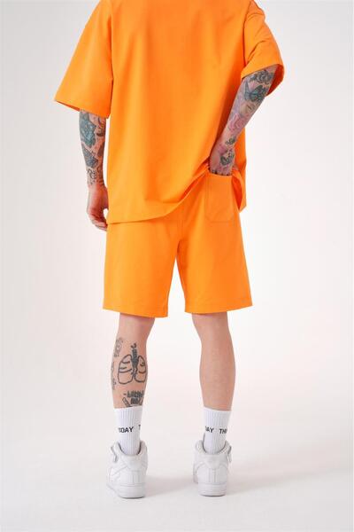 Machinist Ανδρικό Premium Pocket Basic Relaxed βαμβακερό πορτοκαλί σορτς