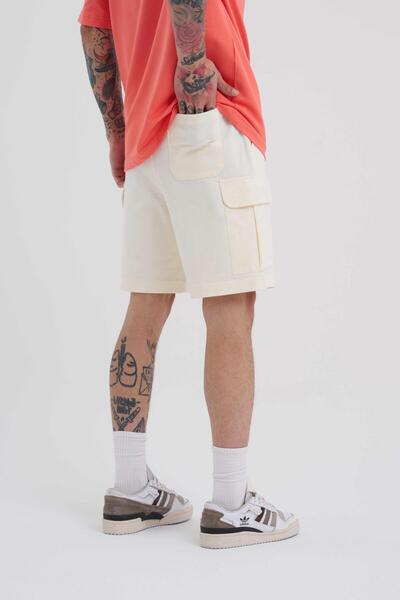 Machinist Ανδρικό Cargo Pocket Basic Relaxed White σορτς