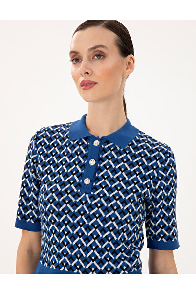 Pierre Cardin Saks Crop Top Polo Yaka Kazak 50290547-VR045