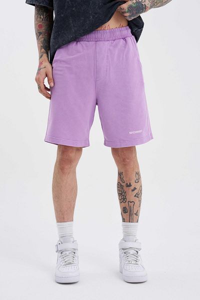 Machinist Ανδρικό πολυτελές Basic Washed Relaxed Lilac σορτς