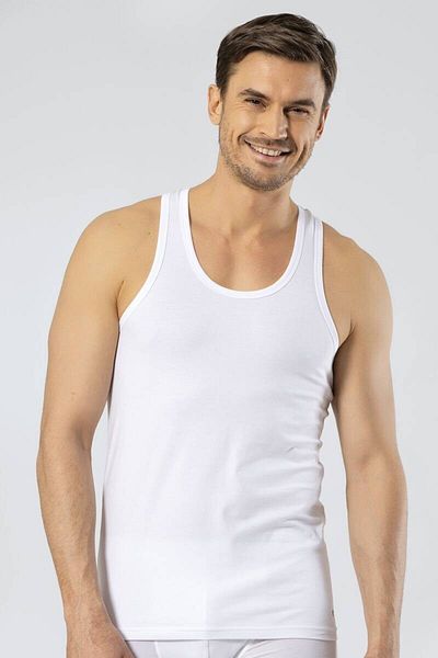 Cacharel Men's Halter Collar Sports Undershirt White