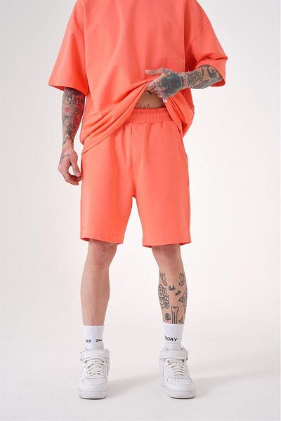 Machinist Ανδρικό Premium Pocket Basic Relaxed βαμβακερό ροζ σορτς