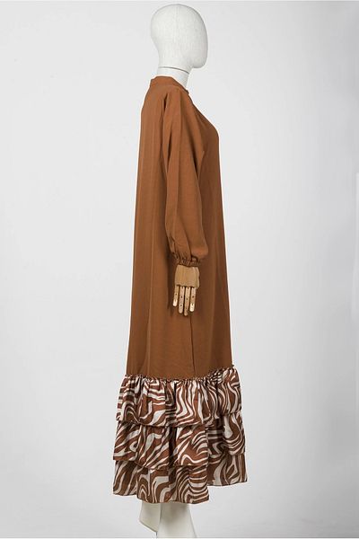 Invee Rochie de culoare cafea model INVEE 6807