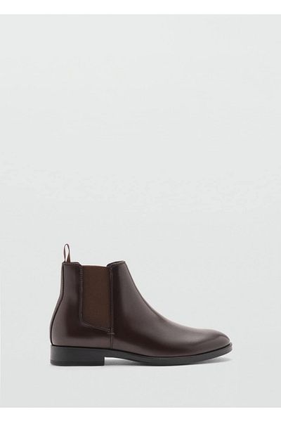 MANGO Man Leather Look Chelsea Boots