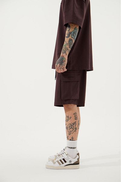 Machinist Ανδρικό σορτς Cargo Basic Oversize καφέ