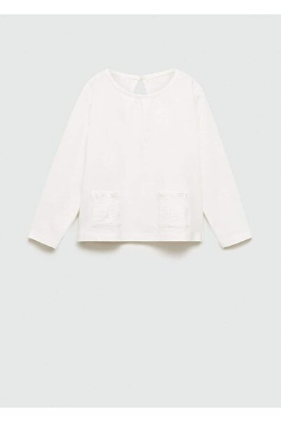 MANGO Baby Uzun Kollu Cepli Tişört