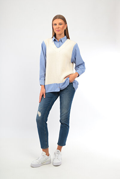 AGD COLLECTİON سترة بتفاصيل قميص