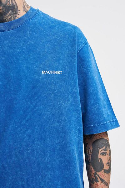 Machinist Μπλουζάκι με στίγματα Indigo UNISEX Relaxed Basic