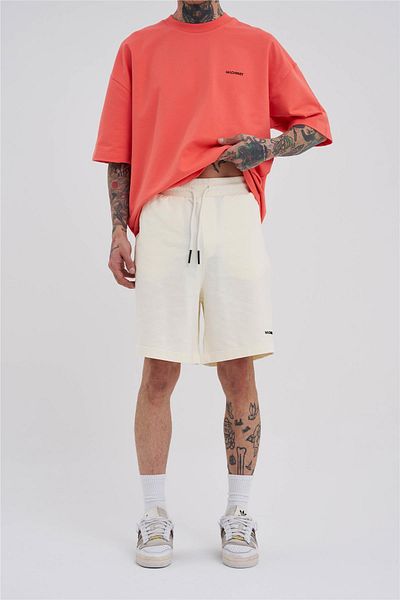 Machinist Ανδρικό σορτς κρέμα Oversize - Basic Model με τσέπες