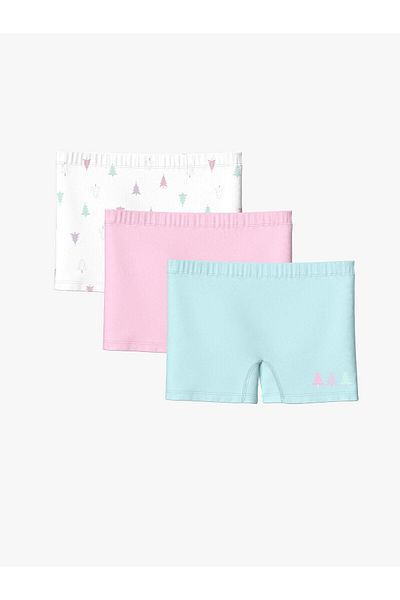 LC Waikiki LCW Kids εμπριμέ εμπριμέ μπόξερ για κορίτσια 3 τεμ