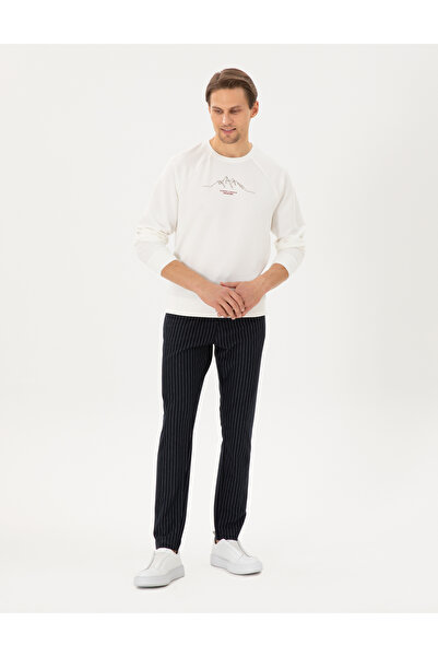 Pierre Cardin Ekru Regular Fit Sweatshirt 50290611-VR019