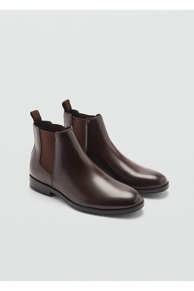 MANGO Man Leather Look Chelsea Boots