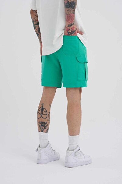 Machinist Ανδρικό Green Basic Relaxed σορτς - με τσέπη Cargo