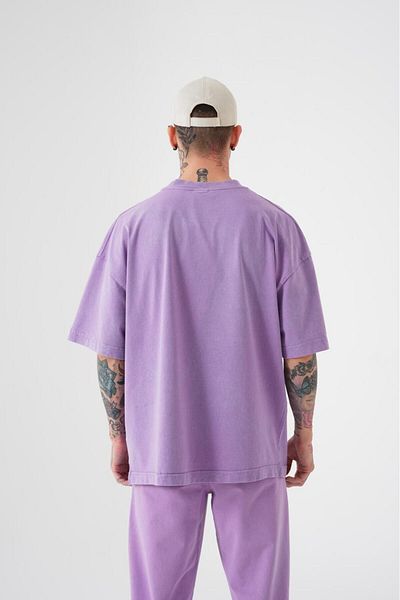 Machinist Tricou oversize mistic din bumbac lavabil pentru bărbați