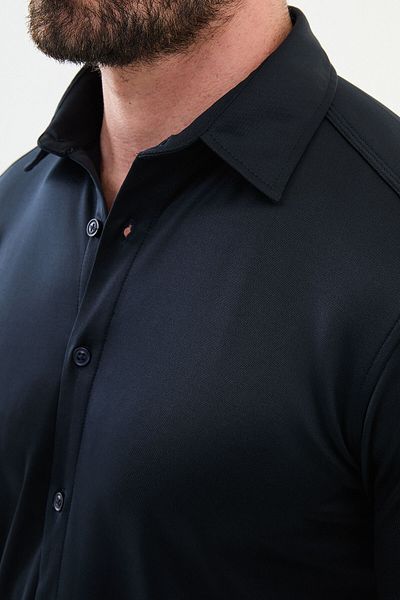 Mcr Straight Slim Fit Men's Shirt Navy Blue - 27013.24K