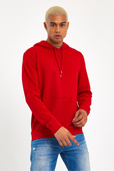 Superlife Superlife Men's Hooded Regular Fit Thin Sweatshirt Spr 20K55
