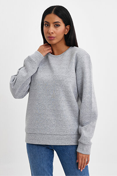 Superlife Γυναικείο φούτερ με λαιμόκοψη ποδηλατικού τύπου, άνετο και χοντρό, με 3 σκέλη εσωτερικά με φλις SPR24SWK36