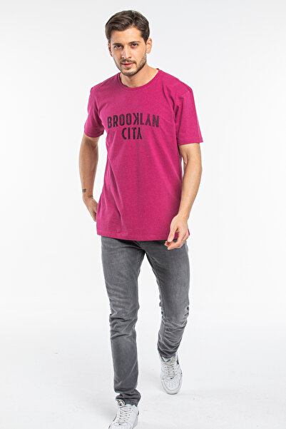 Superlife Ανδρικό T-shirt με λαιμόκοψη Brooklyn City με στάμπα Spr 253