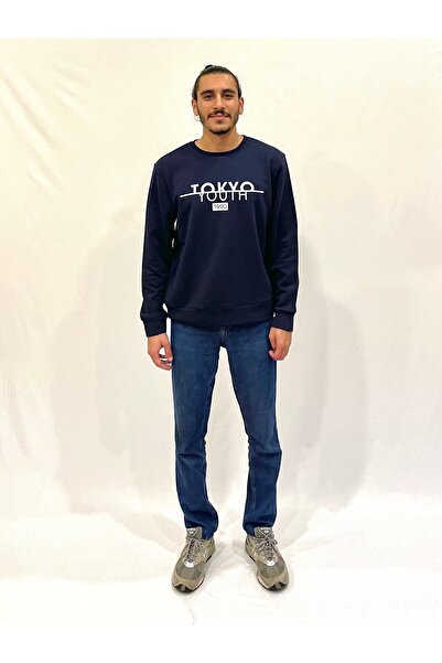 Superlife Men's Crew Neck Comfortable Fit 3 Thread Thick Tokyo Printed Sweatshirt Spr24Sw30