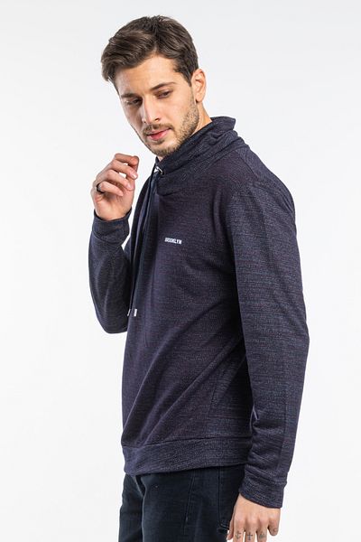 Superlife Ανδρικό γιακά με σάλι Regular Fit Thin Φούτερ Spr 20k43