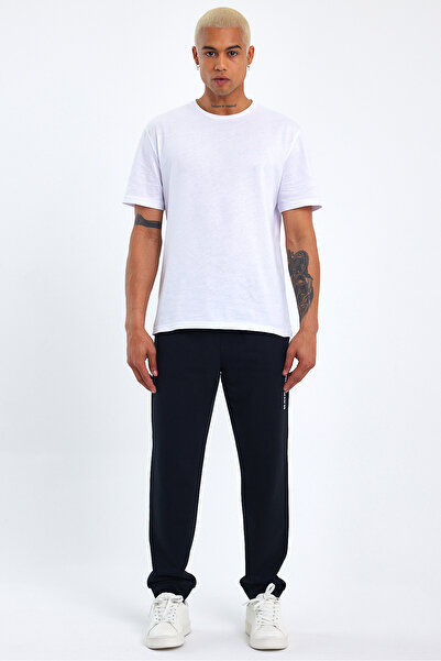 Superlife Ανδρικό παντελόνι με κανονική/κανονική εφαρμογή από καουτσούκ με λεπτή στάμπα Brooklyn City 24EA203