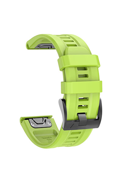 Choice سوار سيليكون أخضر سريع التثبيت مقاس 22 مم و26 مم لساعة Fenix 7، متوافق مع ساعات Epix من الجيل الثاني، وFenix 7 و7X و5Plus و6XPro