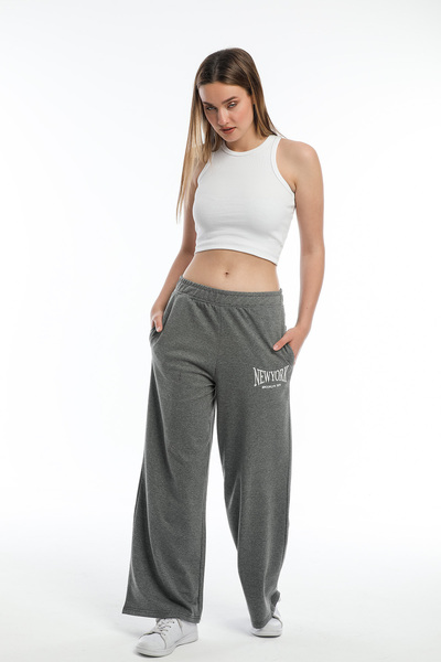 Superlife Γυναικεία φούτερ με φαρδιά πόδια Spr21y60