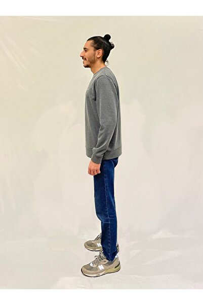 Superlife Ανδρικό φούτερ με λαιμόκοψη με άνετη εφαρμογή 3 κλωστών με κέντημα AR SPR24SW33